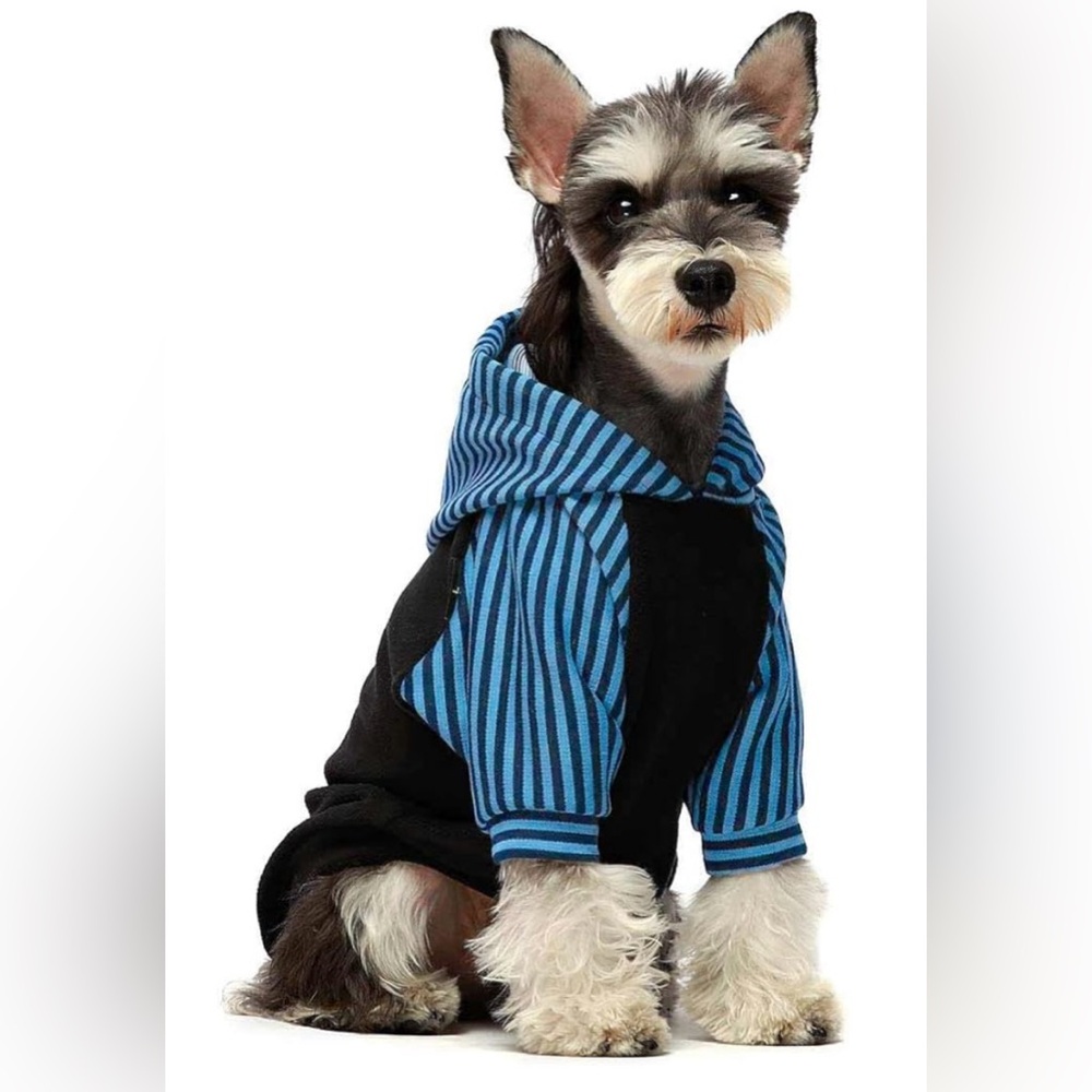NEW‎ Fitwarm Striped Fleece Dog Hoodie Size Large